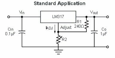 lm317 circuit schematic diagram
